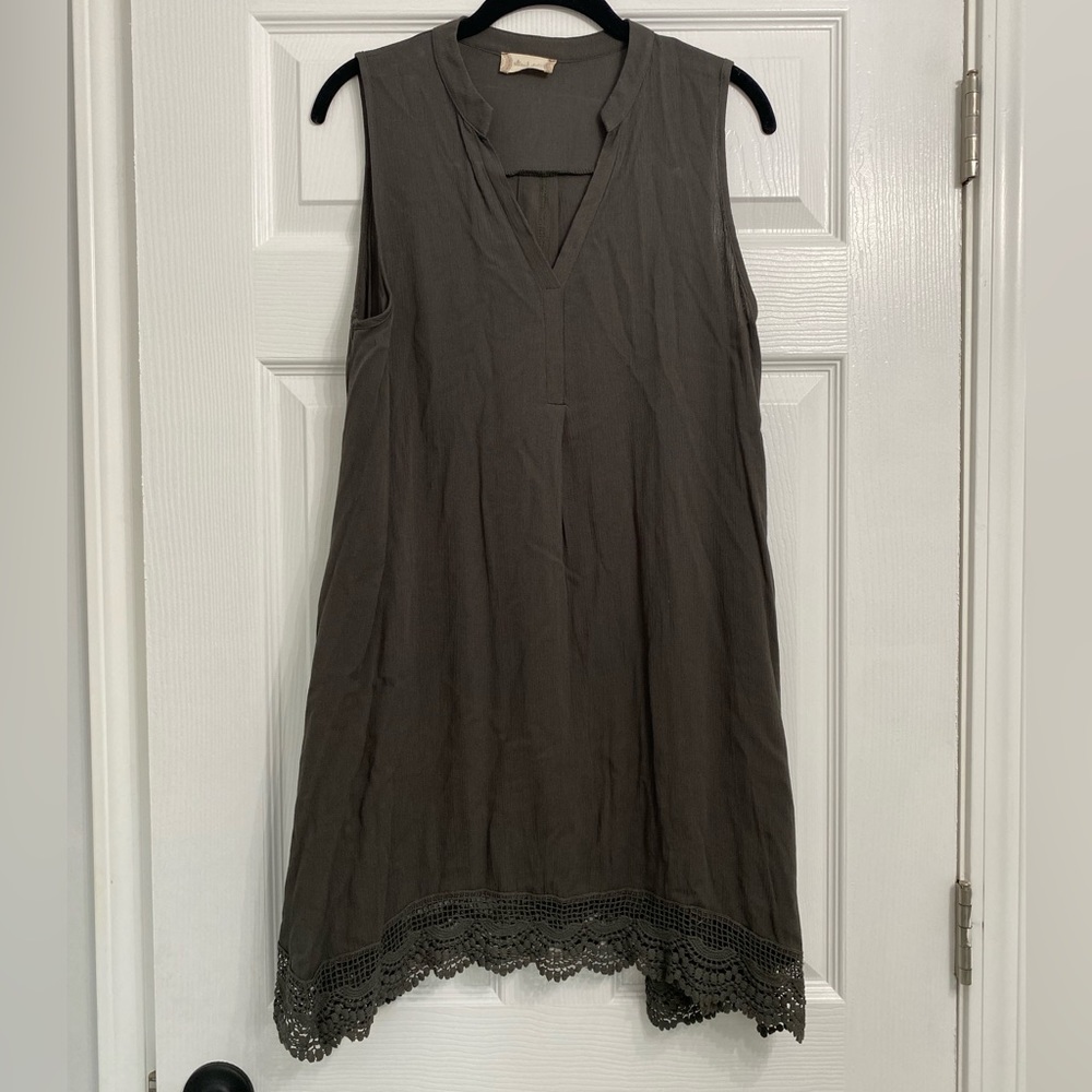Olive Green Sleeveless Dress